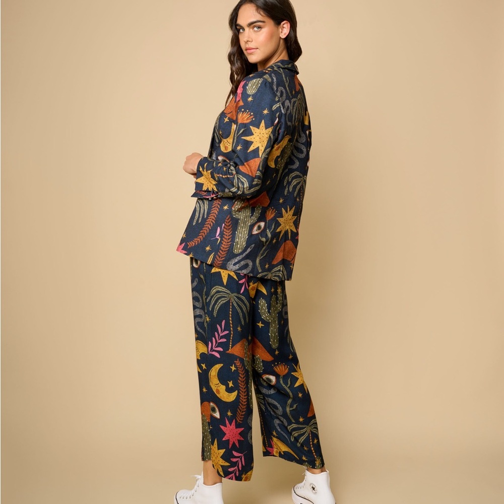 Stylish Patterned Blazer - Multicolor - image 3